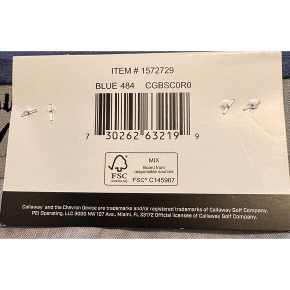 Mens Size 40 Blue Golf Shorts Callaway Opti-Dri Moisture-Wicking UPF 50 - Picture 10 of 11